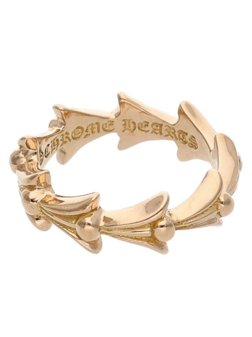 Chrome Hearts 22k Cross Tail Gold Ring